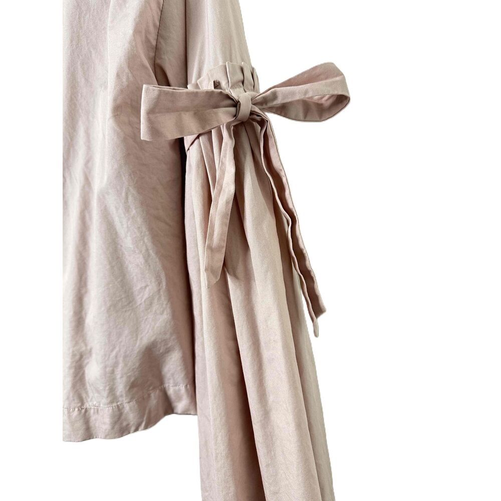 Free People Blouse Womens Size Small Dusty Rose Long Tie Bell Sleeve Button Back - Picture 3 of 12